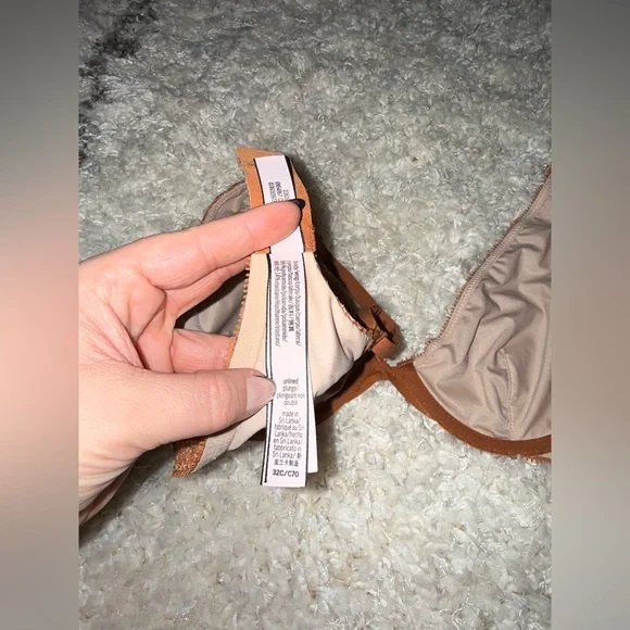 Victoria’s Secret Unlined Sexy Plunge Bra Ginger Luxe Zebra Pattern Sz 32C - Picture 9 of 11